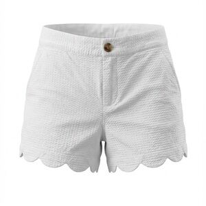 Lilly Pulitzer Buttercup Scallop Hem White Women's Shorts size 2
